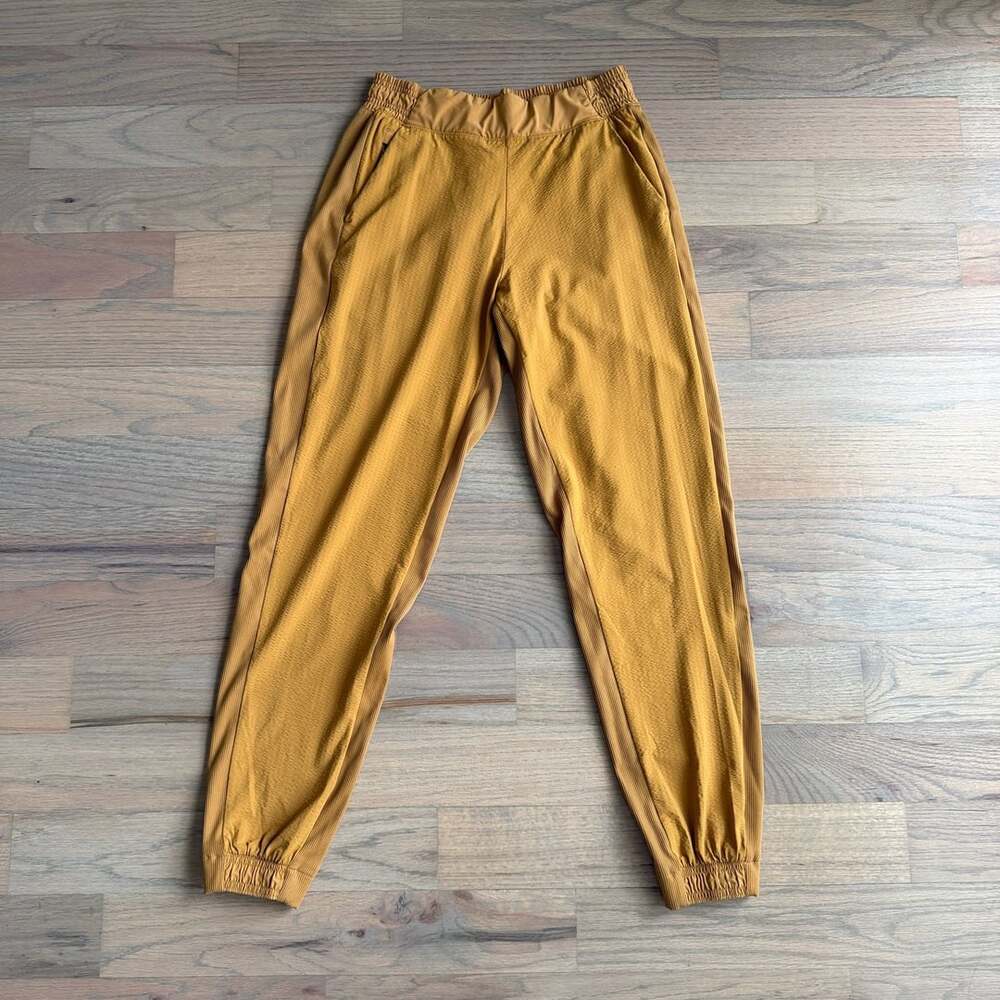 Athleta Textured Brooklyn Joggers Mustard Yellow - Picture 5 of 9
